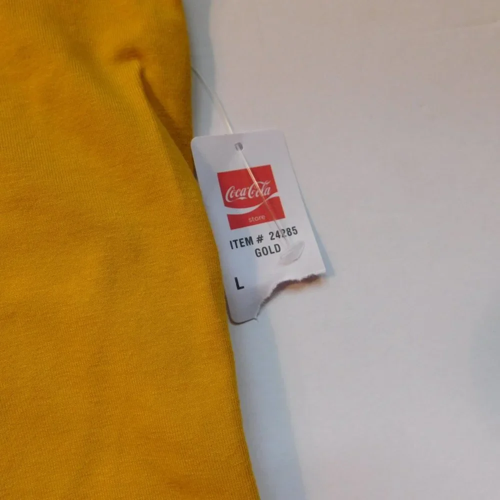 Coca-Cola Sport Tank Top Gold Color Large NEW